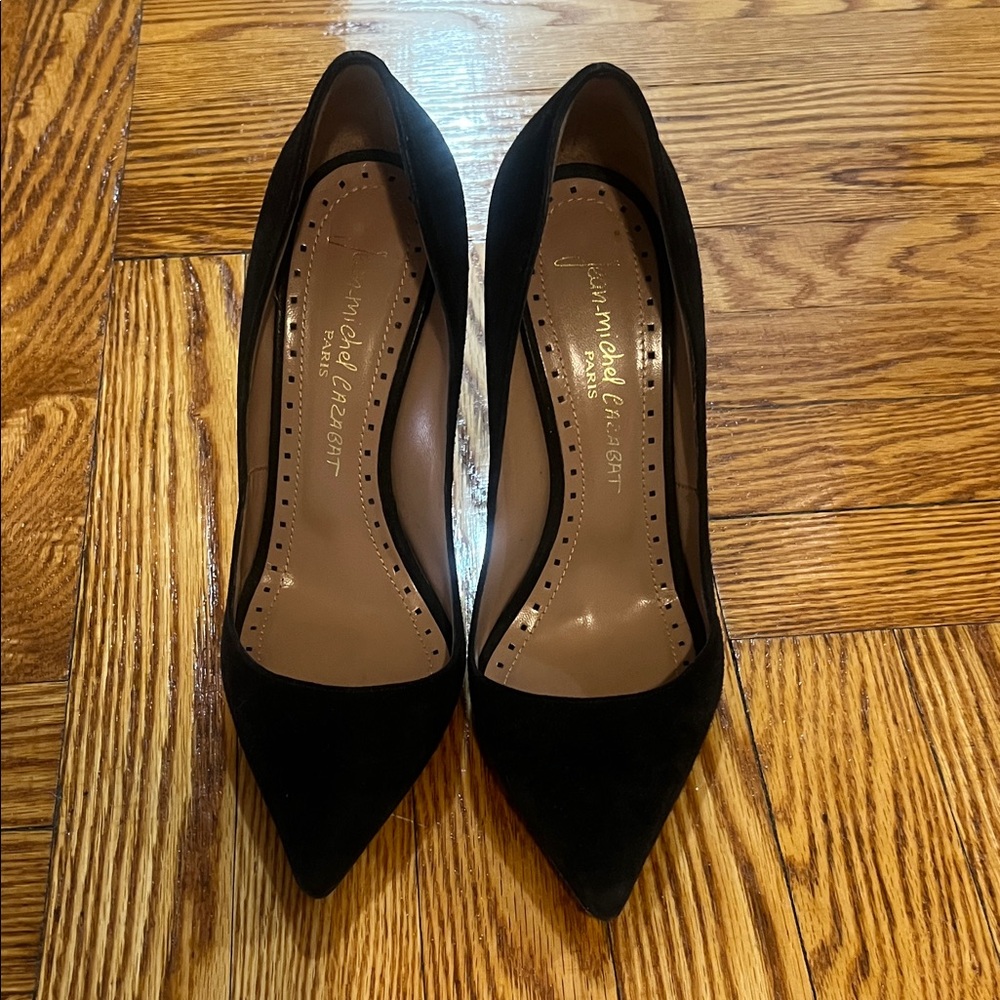 Jean Michel Cazabat Black Suede Pumps